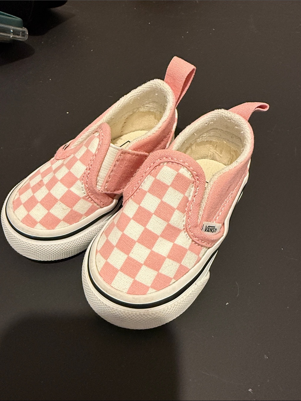 Vans Kids Classic Slip-On Checkerboard Sneakers - Pink & White